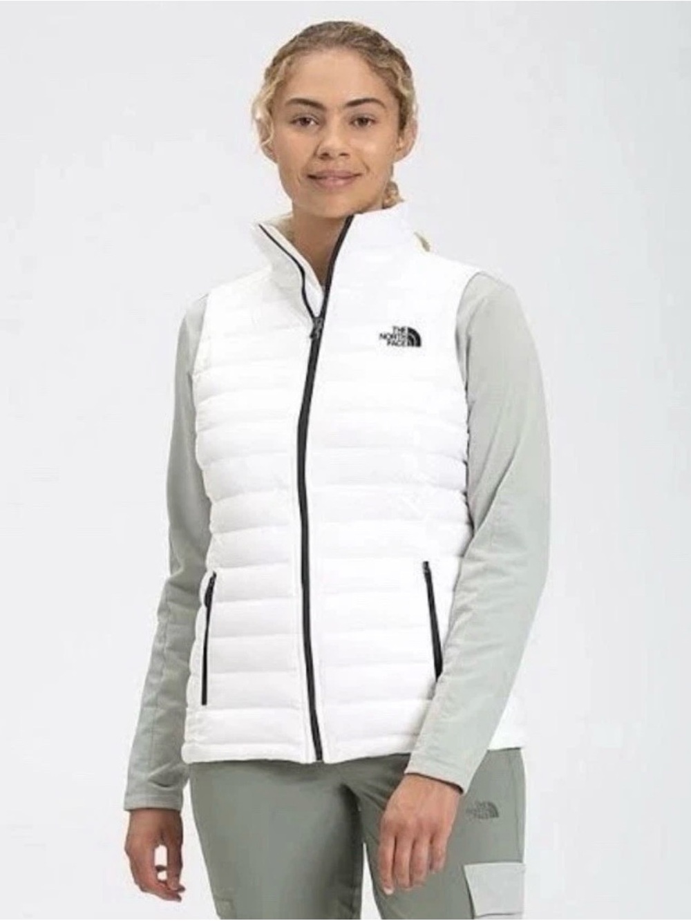 The North Face White Quilted Down-Style Women's Vest